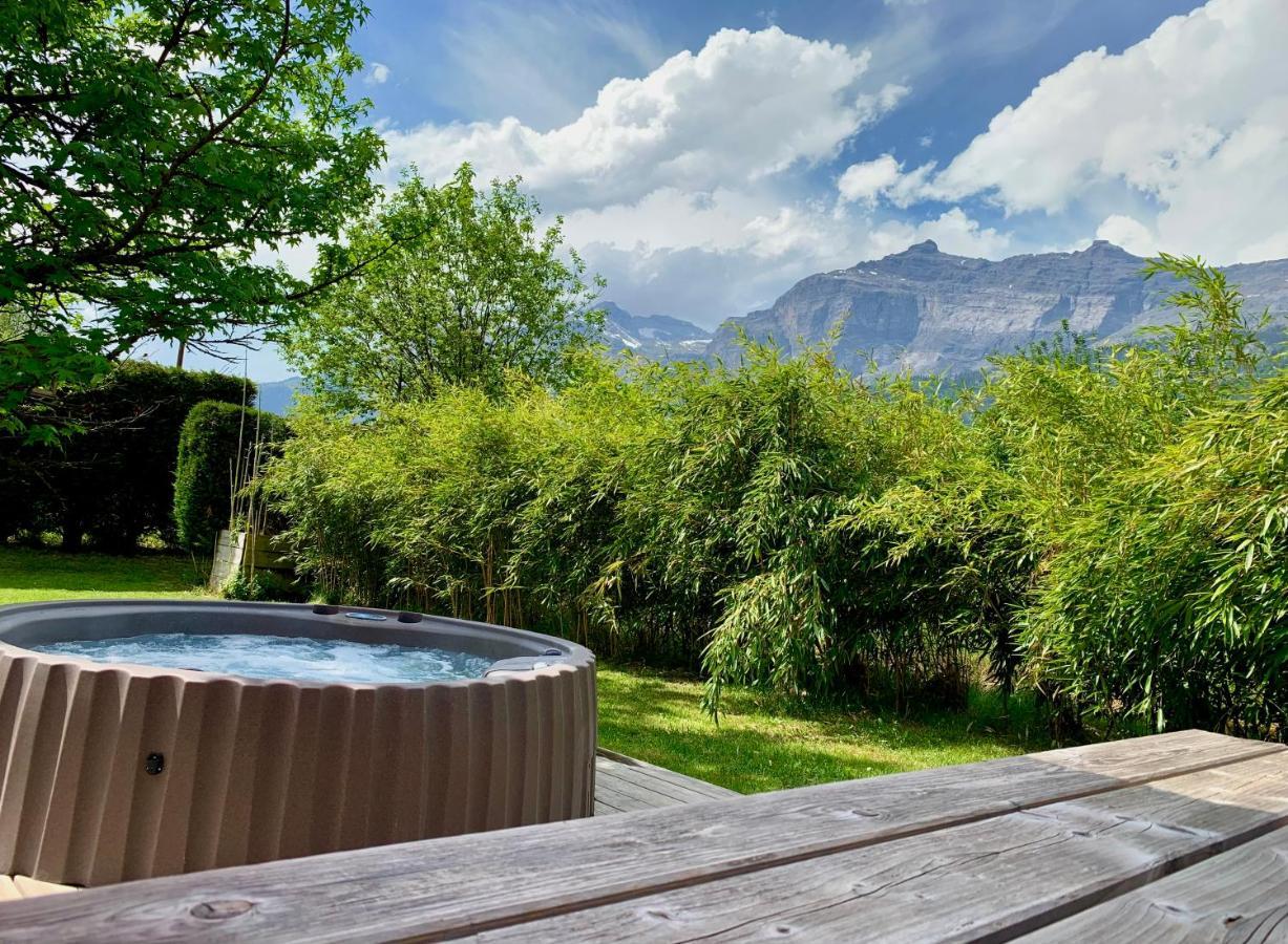 Appartement Avec Jacuzzi Dans Chalet Prive, Grande Terrasse, Parking Gratuit Les Houches Eksteriør bilde
